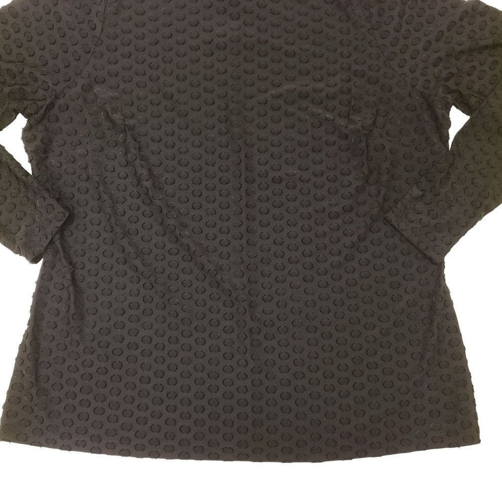 Lane Bryant Blouse Shirt Jaquard Spot Longsleeve Mock Turtleneck Black 14 16 NWT - Picture 9 of 13